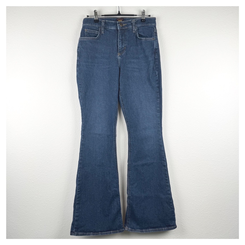 Lee Flare Leg Jeans Womens 6 Medium Blue Excellent Classic Boho Stretch